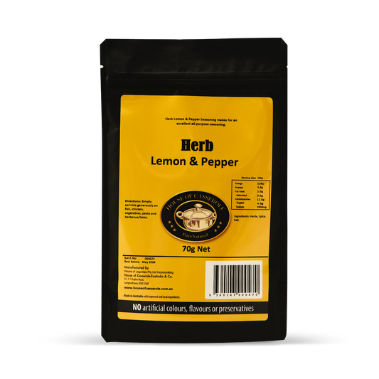 Herb Lemon and Pepper 70g bag
