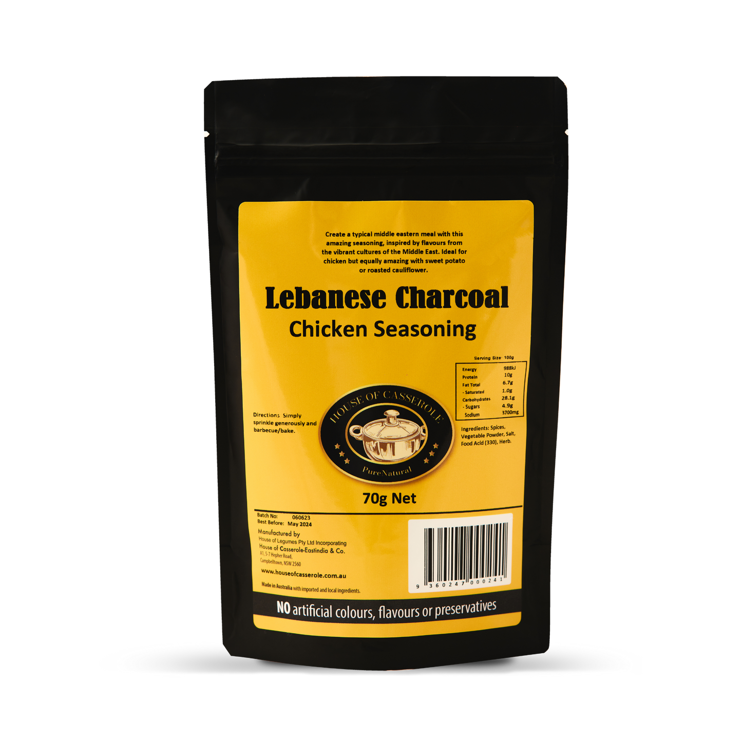 Lebanese Charchoal Chicken Seasoning 70g bag